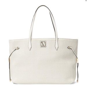 The Victoria Carryall Tote Bag(Coconut Woven)